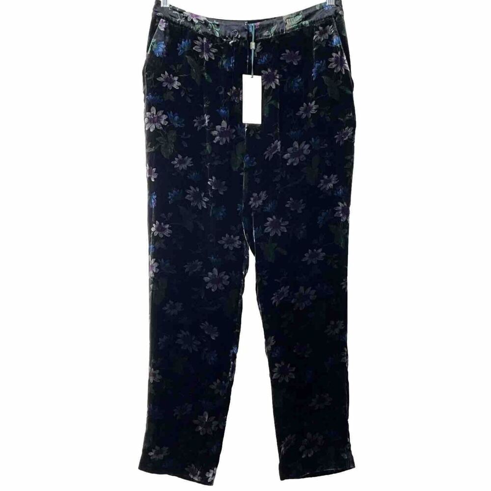 Silk Blend Hobbs Palace Collection Passion Flower Trouser Pants 8 - Picture 3 of 12